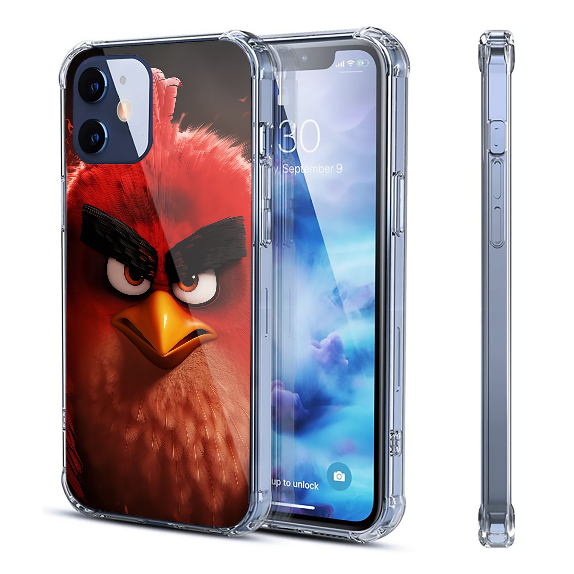 （画像用） Angry Birds アングリーバード 【iPhone 12シリーズ対応】透明スマホケース（クリアソフトケース）